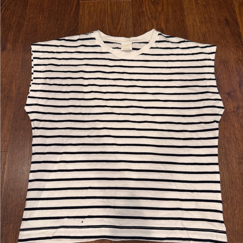 Zara Monochrome Striped Top